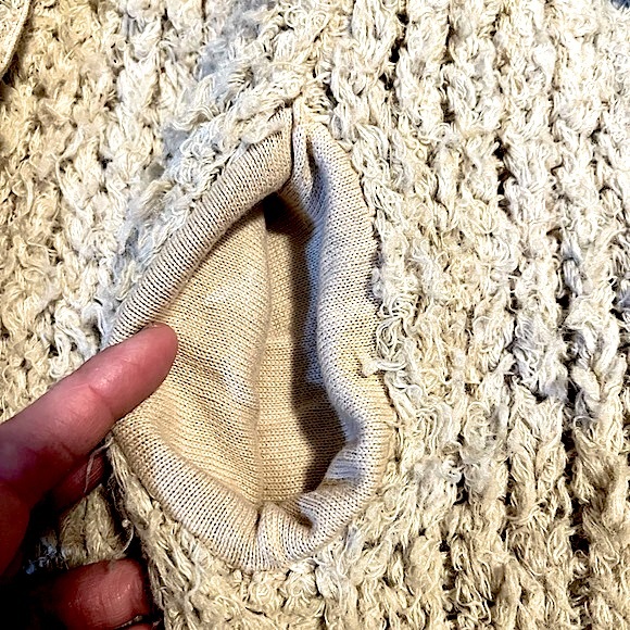 FREE PEOPLE • Knitted Button-Up Sweater Coat • Size XS • Beige Tan Brown Black - Picture 8 of 15